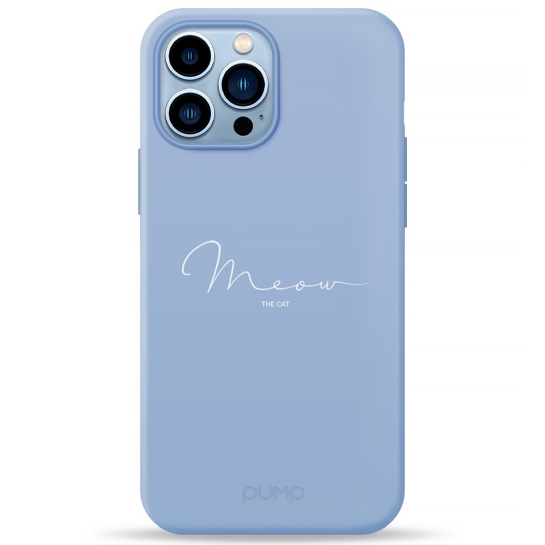 Чохол Pump Silicone Minimalistic Case for iPhone 13 Pro Max Meow Blue # - ціна, характеристики, відгуки, розстрочка, фото 1