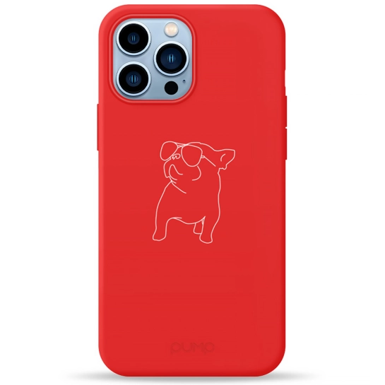 Чохол Pump Silicone Minimalistic Case for iPhone 13 Pro Max Pug With #