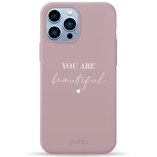 Чохол Pump Silicone Minimalistic Case for iPhone 13 Pro Max You Are Beautiful # - ціна, характеристики, відгуки, розстрочка, фото 1