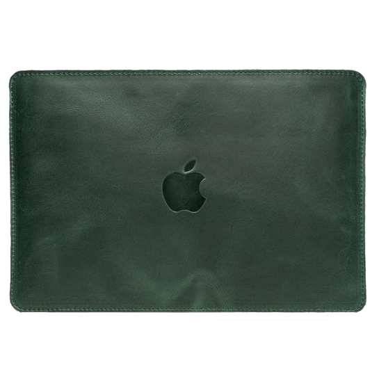 Кожаный чехол INCARNE Gamma Plus зелёный для MacBook Pro 15