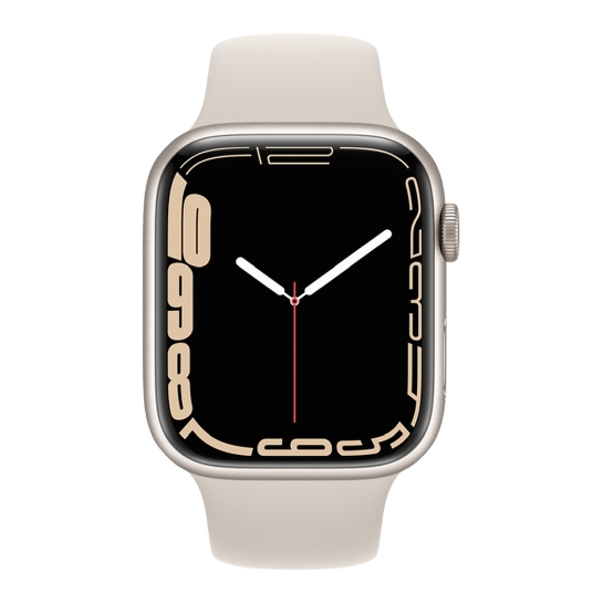 Смарт-часы Apple Watch Series 7 45mm Starlight Aluminum Case with Starlight Sport Band - цена, характеристики, отзывы, рассрочка, фото 2