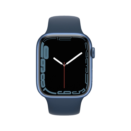 Смарт-годинник Apple Watch Series 7 + LTE 41mm Blue Aluminum Case with Abyss Blue Sport Band - ціна, характеристики, відгуки, розстрочка, фото 2