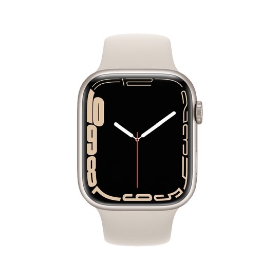 Смарт-часы Apple Watch Series 7 + LTE 41mm Starlight Aluminum Case with Starlight Sport Band - цена, характеристики, отзывы, рассрочка, фото 2