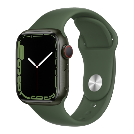 Смарт-годинник Apple Watch Series 7 + LTE 45mm Green Aluminum Case with Clover Sport Band - ціна, характеристики, відгуки, розстрочка, фото 1