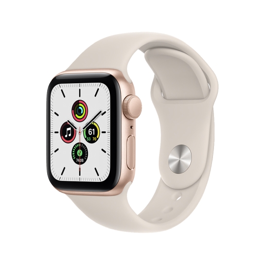 Смарт-годинник Apple Watch SE 40mm Gold Aluminum Case with Starlight Sport Band - ціна, характеристики, відгуки, розстрочка, фото 1