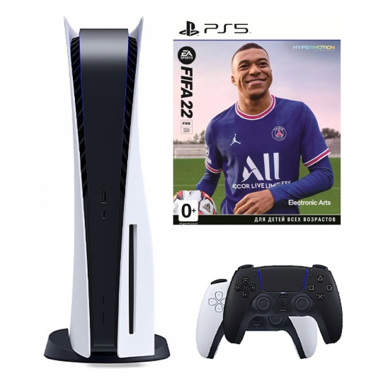 Ігрова приставка Sony PlayStation 5 + FIFA 22 + DualSense - ціна, характеристики, відгуки, розстрочка, фото 1