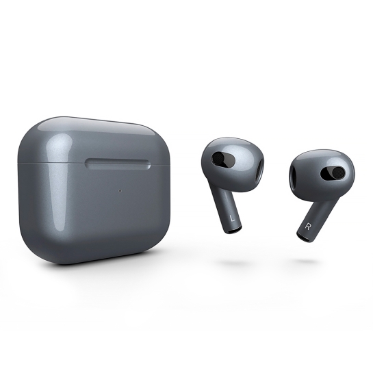 Глянцеві навушники Apple AirPods 3 with Wireless Charging Case Space Gray Metal - ціна, характеристики, відгуки, розстрочка, фото 1