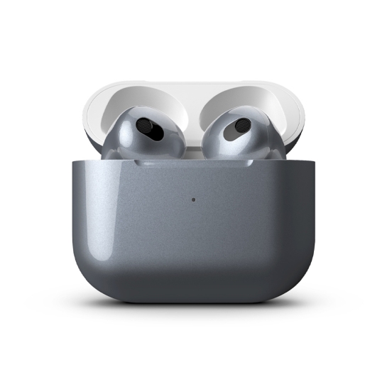 Глянцеві навушники Apple AirPods 3 with Wireless Charging Case Space Gray Metal - ціна, характеристики, відгуки, розстрочка, фото 2