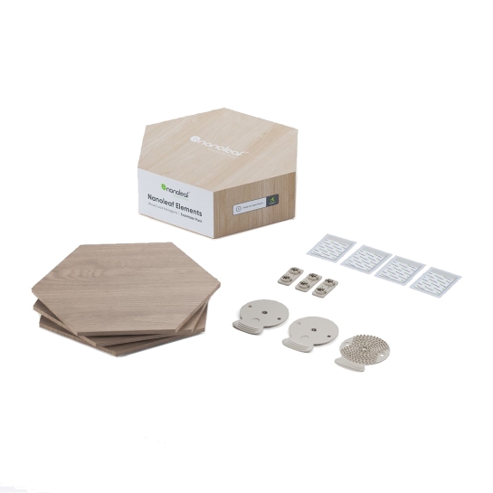 Дополнительные модули Nanoleaf Elements Wood Look Hexagons Starter Kit Apple HomeKit (3 модуля) - цена, характеристики, отзывы, рассрочка, фото 2