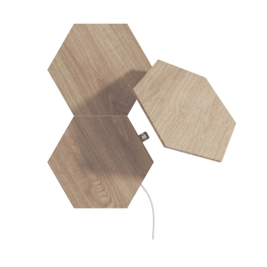 Додаткові модулі Nanoleaf Elements Wood Look Hexagons Starter Kit Apple HomeKit (3 модулі) - цена, характеристики, отзывы, рассрочка, фото 1