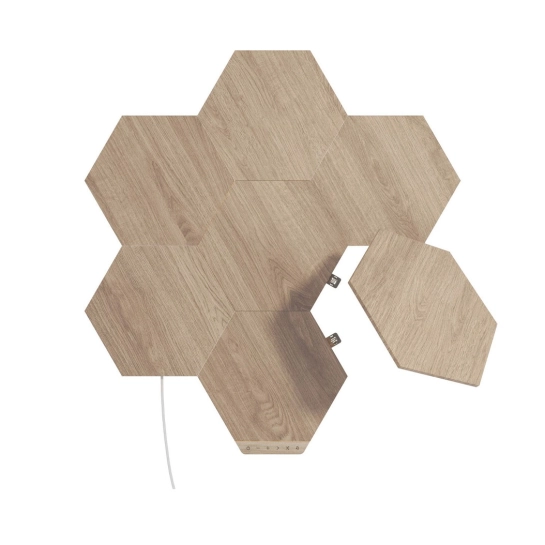 Умная система освещения Nanoleaf Elements Wood Look Hexagons Starter Kit Apple HomeKit (7 модулей)