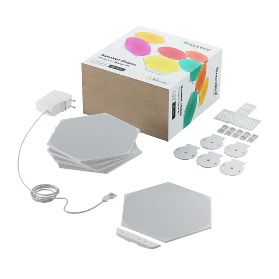 Розумна система освітлення Nanoleaf Shapes Hexagon Starter Kit Apple Homekit (5 модулів) - ціна, характеристики, відгуки, розстрочка, фото 3