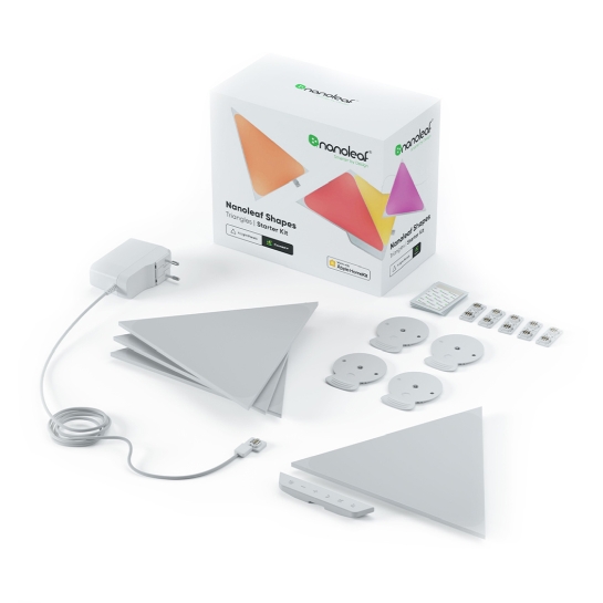 Розумна система освітлення Nanoleaf Shapes Triangles Starter Kit Apple HomeKit (4 модулі) - ціна, характеристики, відгуки, розстрочка, фото 3