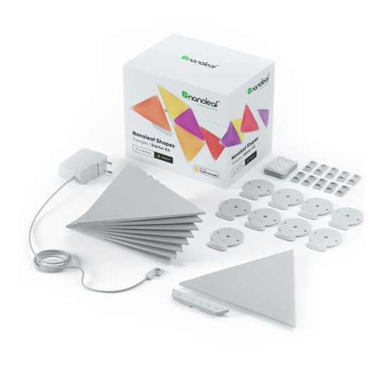 Розумна система освітлення Nanoleaf Shapes Triangles Starter Kit Apple HomeKit (9 модулів) - ціна, характеристики, відгуки, розстрочка, фото 3