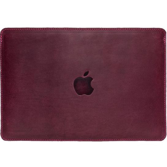 Кожаный чехол INCARNE Gamma Plus бордо для MacBook Pro 16" M1 Chip (2021-2023) - цена, характеристики, отзывы, рассрочка, фото 1