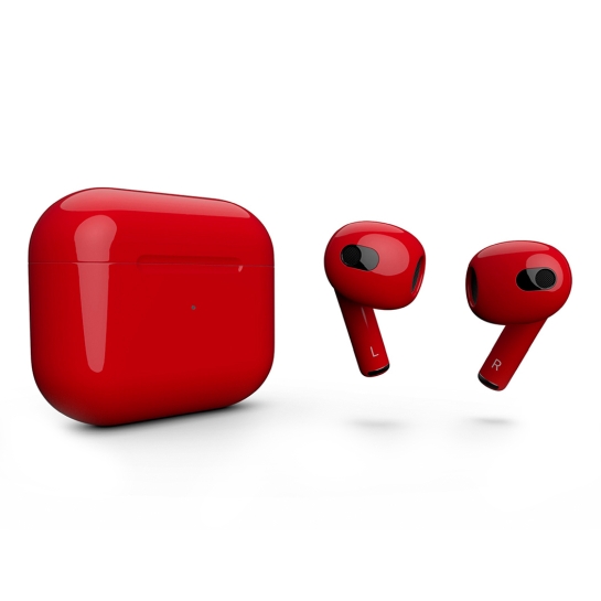 Глянцеві навушники Apple AirPods 3 with Wireless Charging Case Aurora Red - ціна, характеристики, відгуки, розстрочка, фото 1