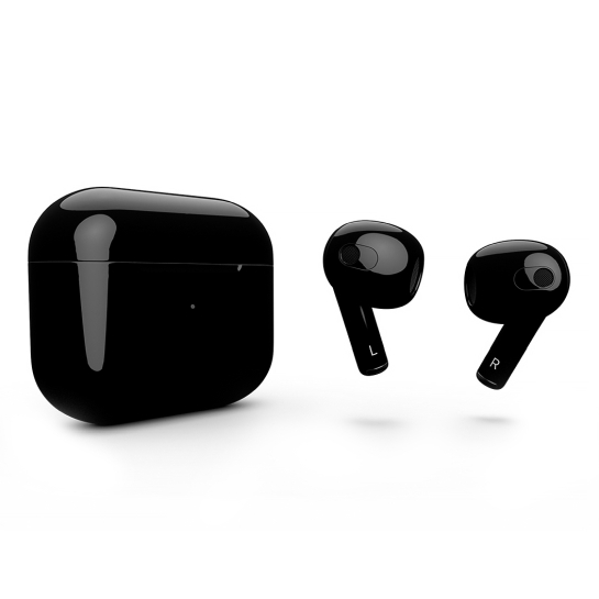 Глянцеві навушники Apple AirPods 3 with Wireless Charging Case Black - ціна, характеристики, відгуки, розстрочка, фото 1