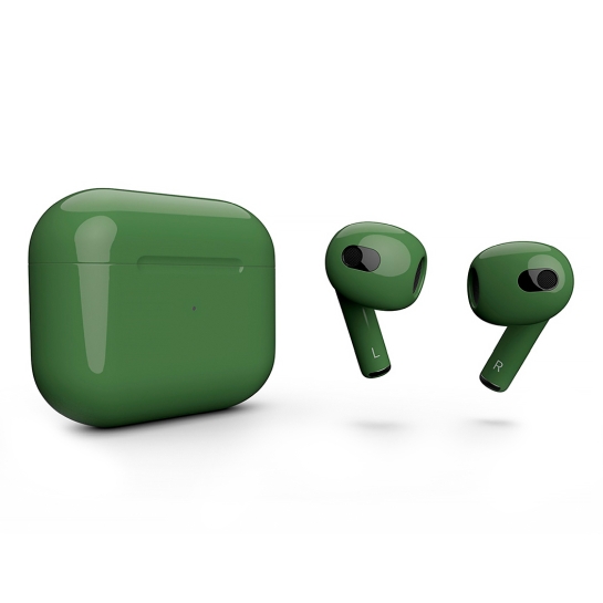 Глянцеві навушники Apple AirPods 3 with Wireless Charging Case Black Forest - ціна, характеристики, відгуки, розстрочка, фото 1