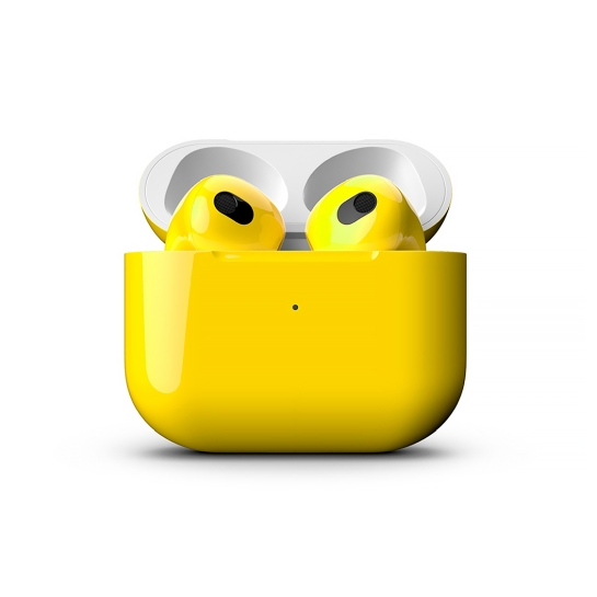 Глянцеві навушники Apple AirPods 3 with Wireless Charging Case Buttercup - ціна, характеристики, відгуки, розстрочка, фото 2