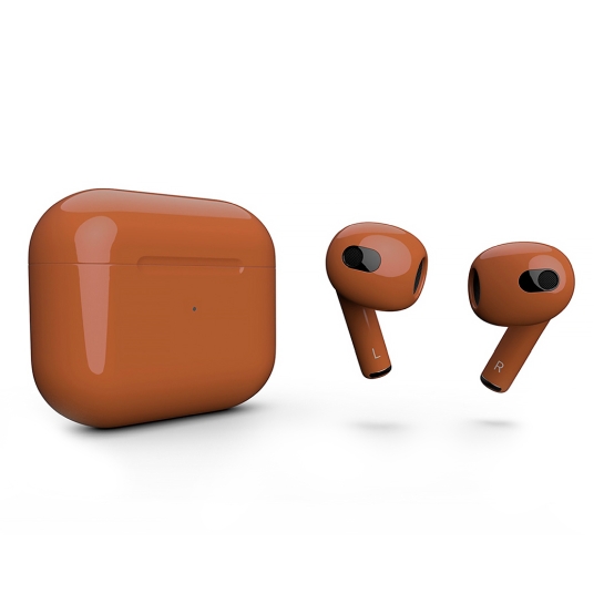 Глянцеві навушники Apple AirPods 3 with Wireless Charging Case Caramel - ціна, характеристики, відгуки, розстрочка, фото 1