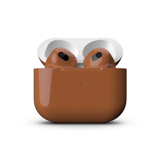 Глянцеві навушники Apple AirPods 3 with Wireless Charging Case Caramel - ціна, характеристики, відгуки, розстрочка, фото 2