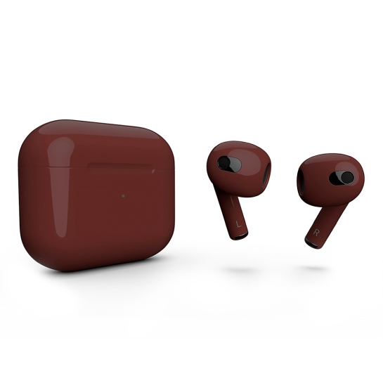 Глянцеві навушники Apple AirPods 3 with Wireless Charging Case Chicory Coffee - ціна, характеристики, відгуки, розстрочка, фото 1