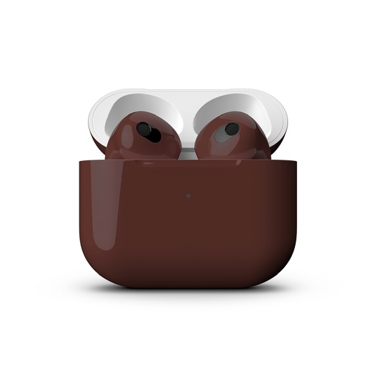 Глянцевые наушники Apple AirPods 3 with Wireless Charging Case Chicory Coffee - цена, характеристики, отзывы, рассрочка, фото 2