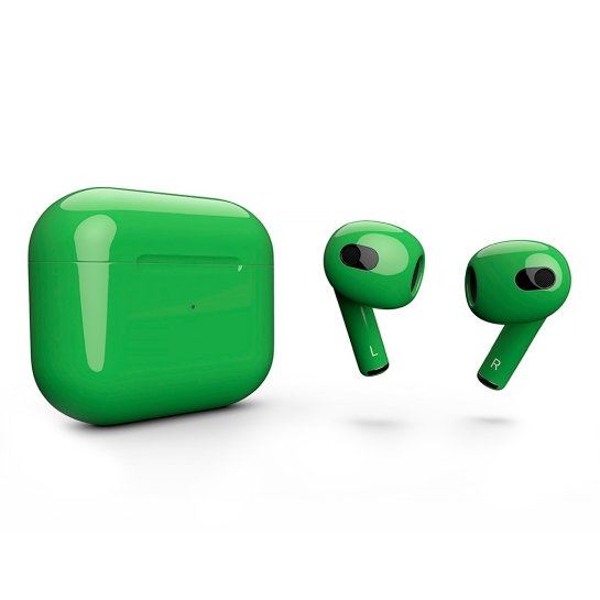 Глянцевые наушники Apple AirPods 3 with Wireless Charging Case Grass Green - цена, характеристики, отзывы, рассрочка, фото 1