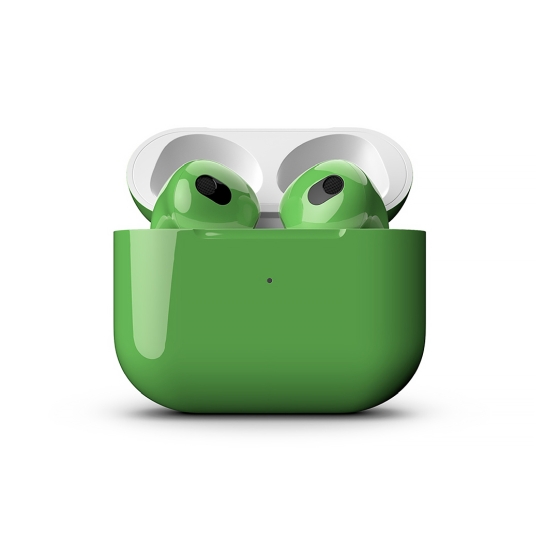 Глянцеві навушники Apple AirPods 3 with Wireless Charging Case Grass Green - ціна, характеристики, відгуки, розстрочка, фото 2