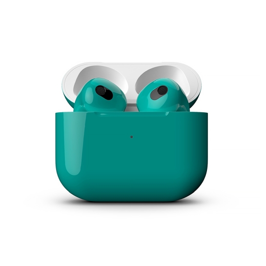Глянцеві навушники Apple AirPods 3 with Wireless Charging Case Marrs Green - ціна, характеристики, відгуки, розстрочка, фото 2