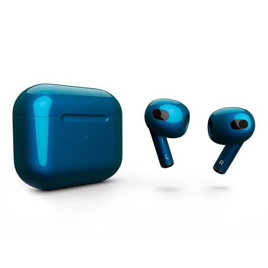 Глянцеві навушники Apple AirPods 3 with Wireless Charging Case Moonlit Ocean Metal - ціна, характеристики, відгуки, розстрочка, фото 1