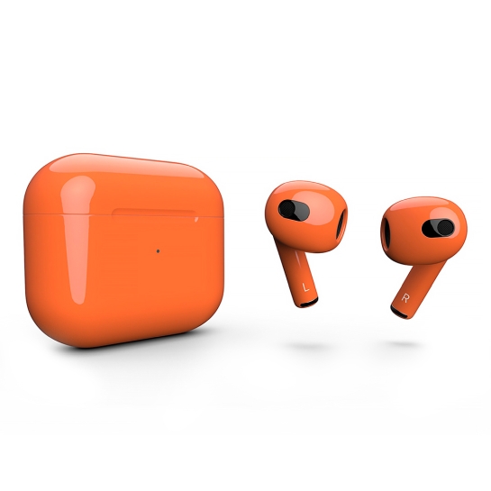 Глянцевые наушники Apple AirPods 3 with Wireless Charging Case Russet Orange - цена, характеристики, отзывы, рассрочка, фото 1