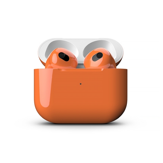 Глянцеві навушники Apple AirPods 3 with Wireless Charging Case Russet Orange - ціна, характеристики, відгуки, розстрочка, фото 2