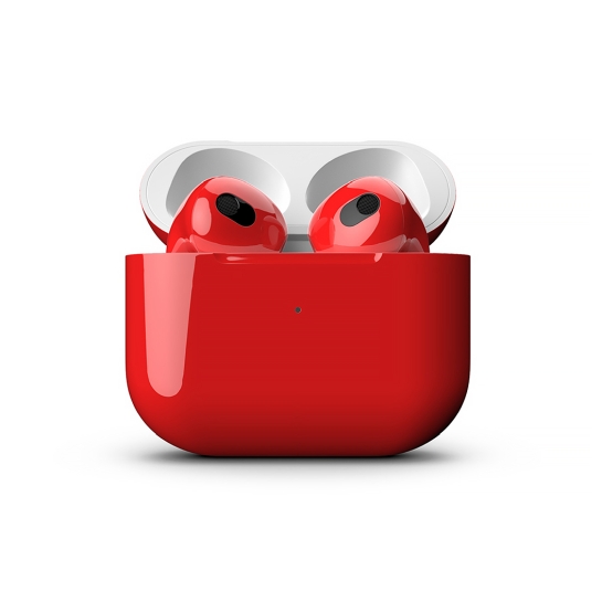 Глянцевые наушники Apple AirPods 3 with Wireless Charging Case Scarlet Flame - цена, характеристики, отзывы, рассрочка, фото 2