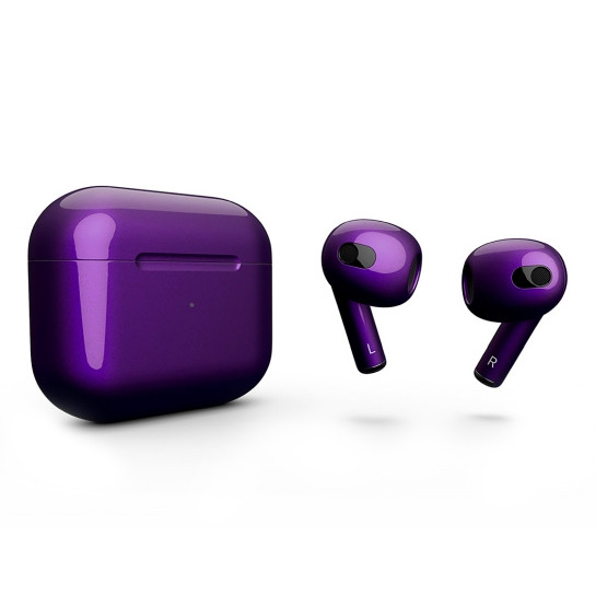 Глянцеві навушники Apple AirPods 3 with Wireless Charging Case Ultra Violet - ціна, характеристики, відгуки, розстрочка, фото 1