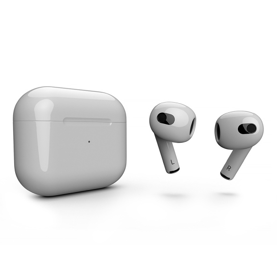 Глянцеві навушники Apple AirPods 3 with Wireless Charging Case Vaporous Gray - ціна, характеристики, відгуки, розстрочка, фото 1