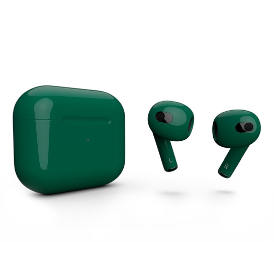 Глянцеві навушники Apple AirPods 3 with Wireless Charging Case Viridian - ціна, характеристики, відгуки, розстрочка, фото 1