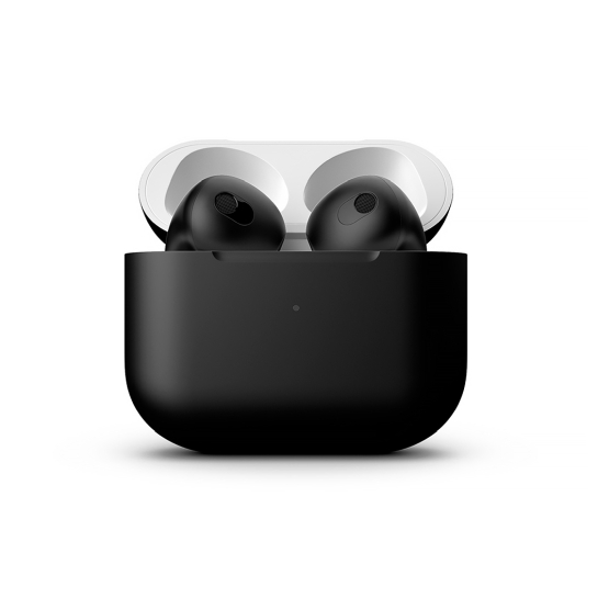 Матові навушники Apple AirPods 3 with Wireless Charging Case Black - ціна, характеристики, відгуки, розстрочка, фото 2