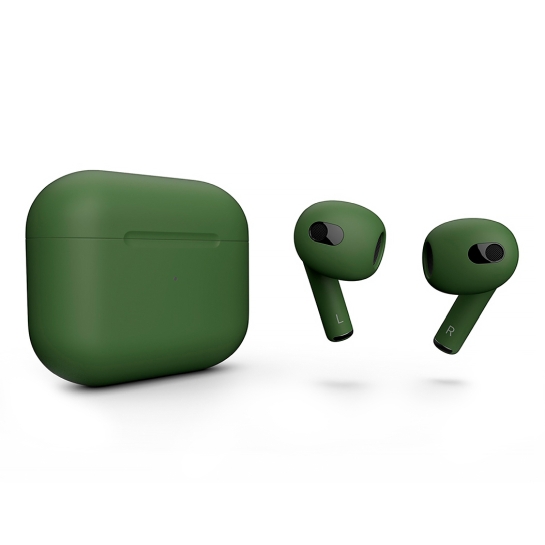Матові навушники Apple AirPods 3 with Wireless Charging Case Black Forest - ціна, характеристики, відгуки, розстрочка, фото 1