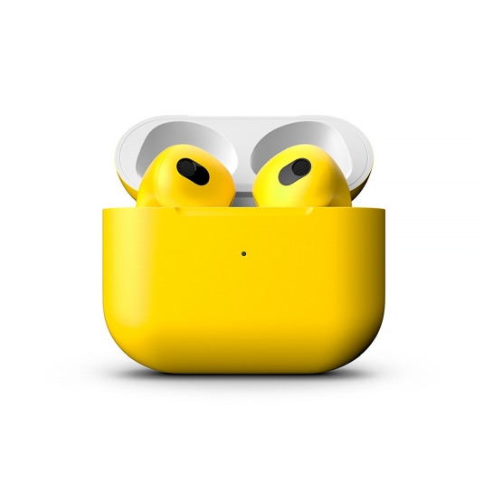 Матові навушники Apple AirPods 3 with Wireless Charging Case Buttercup - ціна, характеристики, відгуки, розстрочка, фото 2