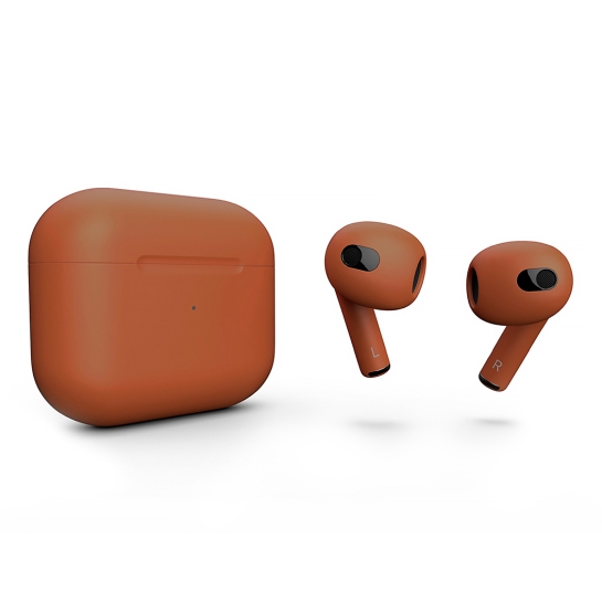 Матові навушники Apple AirPods 3 with Wireless Charging Case Caramel - ціна, характеристики, відгуки, розстрочка, фото 1