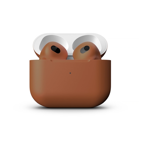 Матові навушники Apple AirPods 3 with Wireless Charging Case Caramel - ціна, характеристики, відгуки, розстрочка, фото 2