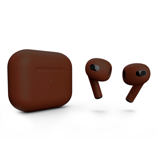 Матові навушники Apple AirPods 3 with Wireless Charging Case Chicory Coffee - ціна, характеристики, відгуки, розстрочка, фото 1