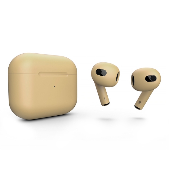 Матові навушники Apple AirPods 3 with Wireless Charging Case Cornsilk - ціна, характеристики, відгуки, розстрочка, фото 1