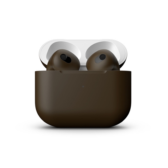Матові навушники Apple AirPods 3 with Wireless Charging Case Drab Dark Brown - ціна, характеристики, відгуки, розстрочка, фото 2