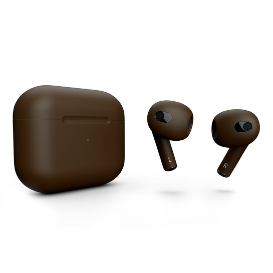 Матові навушники Apple AirPods 3 with Wireless Charging Case Drab Dark Brown - ціна, характеристики, відгуки, розстрочка, фото 1