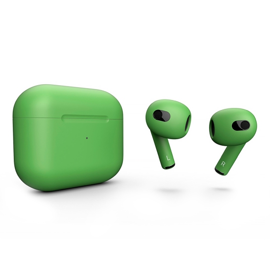 Матові навушники Apple AirPods 3 with Wireless Charging Case Grass Green - ціна, характеристики, відгуки, розстрочка, фото 1
