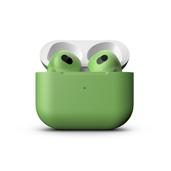 Матові навушники Apple AirPods 3 with Wireless Charging Case Grass Green - ціна, характеристики, відгуки, розстрочка, фото 2