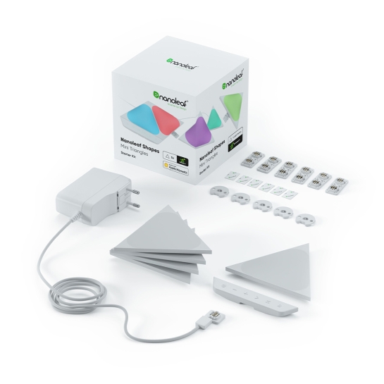 Розумна система освітлення Nanoleaf Shapes Triangles Starter Kit Apple HomeKit (4 модулі) - ціна, характеристики, відгуки, розстрочка, фото 3
