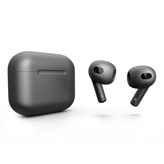 Матові навушники Apple AirPods 3 with Wireless Charging Case Space Gray Metal - ціна, характеристики, відгуки, розстрочка, фото 1